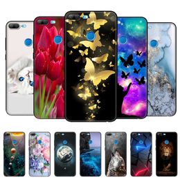 For Honour 9 Lite Case Soft Tpu Silicon Back Phone Cover For Huawei Full 360 Protective Coque Bumper Black