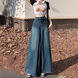 Women's Jeans Flare High Waist Loose Straight Leg Women Harajuku Y2k Streetwear Denim Korean Fashion Female Clothing Clothes