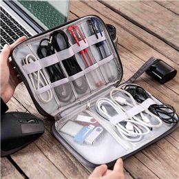 Duffel Bags Single Layer Digital Storage Bag Data Cable Charger Organizer Waterproof Home Travel Portable Headphone Organization Pouch