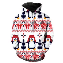 Men's Hoodies Sweatshirts Santa Claus With Hood Jackets Christmas Tree Long Sleeve Pullover Fashion Funny Casual 3D Printed Teens Tops Cool 230715