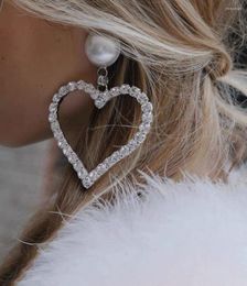 Backs Earrings Big Love Exploding Flash Ear Clip Stud Heart Europe And America Exaggerated Fashion Foreign