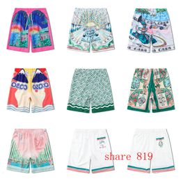 Men's Shorts Thin Fabric CASABLANCA Hawaiian Summer Shortpant Men Women High Quality Casual TENNS CLUB Beach Style Breeches 230715
