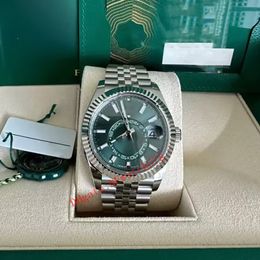 Mens Watch 42mm Sapphire 336934 Watches 904L Bands Mint Green CAL3235 DJ Movement Mechanical Automatic Men's Wristwatches Original Box