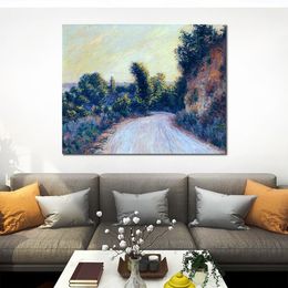 Famous Paintings by Claude Monet Road Near Giverny Impressionist Landscape Hand Painted Oil Artwork Home Decor