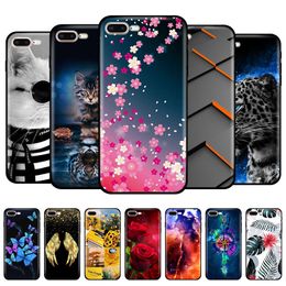 For Iphone 7 8 Case Back Phone Cover Apple IPhone Plus Fundas Silicon Soft Protective Bumper Coque Black Tpu Case