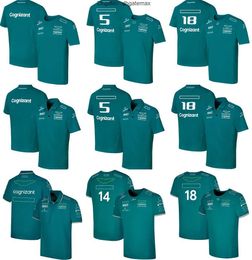 F1 AstonMartins Driver Green T-shirt 2022-2023 Formula 1 Team Racing Suit Polo Shirt T-Shirt Summer Short Sleeve Same Fans Outdoor Casual T-shirts