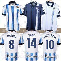 23 24 Real Sociedad Soccer Jerseys home DAVID SILVA OYARZABAL 2023 2024 GOROSABEL PORTU TAKE CARLOS FDEZ CHO RS football shirt men kids