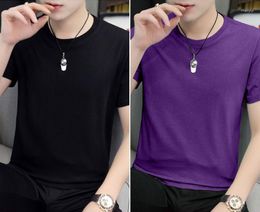 Men's T Shirts Cotton Short Sleeve T-shirt Youth Korean Slim Tops Summer Fashion Tshirt