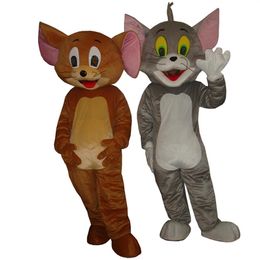 Costume della mascotte di Tom e Jerry insieme a inferiore per la festa di Halloween per animali adulti 273c