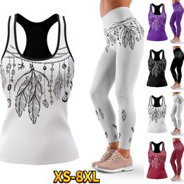 Swimwear Beautiful Ferather Hand Yoga Outfit for Women Yoga Leggings Sport Fiess Women Pants Leggings Push Up Yoga Pants Suit Xs8xl