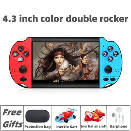 Portable Game Players CZT 4.3 Inch Colour Retro Video Game Console Built-in 11000 Games Can Save/Add/Delete Support Mp3mp4 Rechargeable Battery X7/X12 230715