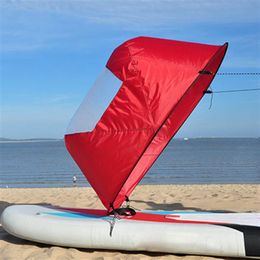 42 Kayak Boat Wind Paddle Sailing Kit Popup Board Sail Rowing Downwind Boat Windpaddle with Clear Window Kayak Accessories2913