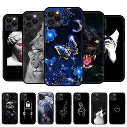 For Iphone 11 Case For Pro Max Cover Soft Silicon ElEvEn Coque Etui 11pro Bumper Phone Back Protective Black Tpu Case