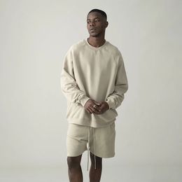 Men's Hoodies Sweatshirts Solid Colour Crewneck 100 Cotton Oversized Fashion Hip Hop Loose Unisex Pullover 230715