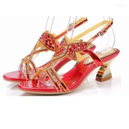 Sandals Fashion Brand Women Comfortable Thick High Heels Elegant Butterfly Rhinestone Ladies Gladiator Summer Party Pumps Shoes