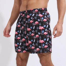 Men's Shorts Cool Summer Beach Sports Casual Printed Double Layer Anti-light Plus Size