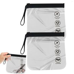 Storage Bags 2pcs Portable Travel Luggage Holiday Essentials Toiletry Bag Flight Use Make Up Leakproof