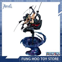 Anime Manga 30cm One Piece Roronoa Zoro Anime Figure Emperors Vice Wano Country Nine Knives Flow Shura Zoro Action Figurine Model Doll Toys L230717