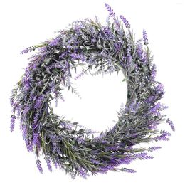 Decorative Flowers Rose Garland Lavender Flower Wreaths House Warming Wreath Faux Leaves Lifelike Leaf