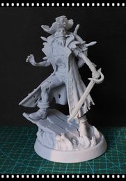 Anime Manga Unpainted Resin Model Kits 1/24 75mm Skeleton Pirate 1/18 100mm GK Resin Model Anime Figure 3D Printing Garage Kit 615 L230717