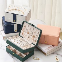 Jewellery Boxes Earrings necklace Jewellery storage box leather multifunctional customization 230717