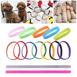 Dog Collars 15Pcs/lot Puppy Kitten Identification Collar Pet Whelping ID Bands Distinguish For Small Dogs Cats Supply