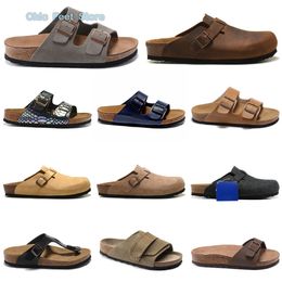BIRKENS Milano Sandal Arizona Designer Slippers Soft Leather Footbed Shoes Summer Flats Classic Casual Slippers Unisex Adjustable Buckle Closures Sandal 35-46