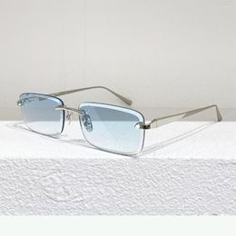 Sunglasses Germany Style Pure Titanium Artistic Square Rimless Women Classical Top Quality Eyeglasses Prescription Solar Eyewear