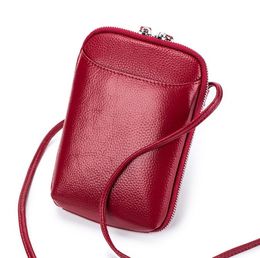 Real Leather Women's Single Shoulder Bag Fashion Solid Color Casual Handbag Outdoor Daisy Handbag Zipper Cross-body Bag Messenger Bag