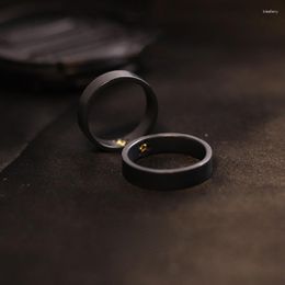 Wedding Rings Dark Style Make Old Golden Plum Flower Lover Fashion Romantic Personality Men Women Couple Jewelry Couples Gift
