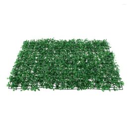 Decorative Flowers Bamboo Fence Wall Lawns Artificial Grass Turf Fake Garden Backdrop Green Plants