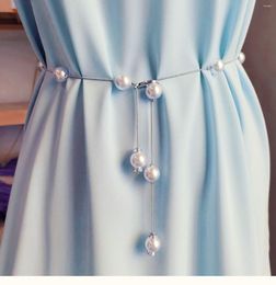 Belts Pearl Chain Small Waist Belt Lady Dress Summer To Act The Role Of Skirt Contracted 100 Go With Adornment