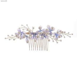 Highgrade Wedding Hair Comb Hair Styling Tool Accessories with Sweet Flower for Female Daily Headdress Jewelries L230704
