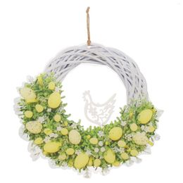 Decorative Flowers Acrylic Hanging Wreath Easter Supplies Garland Front Door Home Decoration