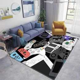 Carpets 3D Gamer Rug Children's Room Carpet Anime Game Controller Door Mat Home Living Room Bedroom Floor Mat Bathroom Mat Tapis Cuisine R230717