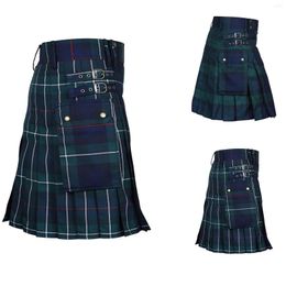 Men's Pants Mens Fashion Scottish Style Plaid Contrast Color Pocket Pleated Skirt M Apparel Girls Foot Slipper Stocking Sock