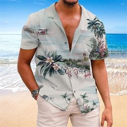 Men's Casual Shirts Summer Shirt Printing High-quality Clothing Vintage Leisure Designer Holiday Travel Cuban Collar Short-sleeved