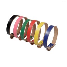Dog Collars Adjustable Colourful Pet Kitten Cat Collar PU Leather Neck Strap Safe For Dogs Soft Supplies