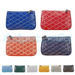 Mirror quality card holder wristlets mens wallet passport holders bag Zipper key pouch handbag womens wallet keychain travel card case pocket Organiser square bags