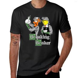 Polos Masculinas Breaking Beaker Relaxed Fit T-Shirt Custom T Shirts Projete Suas Próprias Roupas de Verão Mens Graphic T-shirts Grandes e Altas