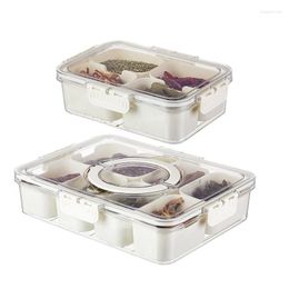 Storage Bottles Food Container Box With 4 Or 8 Compartments Tray Transparent And Dustproof Avoid Mixing Spices For Kitchen Jars