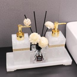 Bath Accessory Set Bathroom Accessories 500ml Soap Dispenser Toothbrush Holder Kit Home Decoration Dish Tissue Boxes Toothpick201L