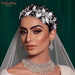 YouLaPan Alloy Leaf Wedding Headpiece Bridal Headband Women Headdress Wedding Hair Accessories Bridesmaid Hair Ornaments HP299 L230704
