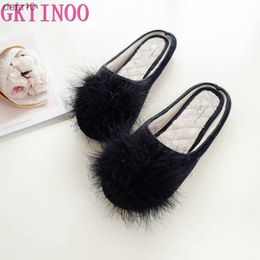 Super Soft Velvet Fur Home Slippers Shoes Women Classic Black Bedroom Non-slip Slippers indoor Floor Slippers Sapato Feminino L230704