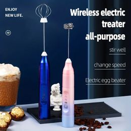 Milk Frother Coffee Frother Household Electric Milk Frother Machine Milk Blender Handheld Whisk