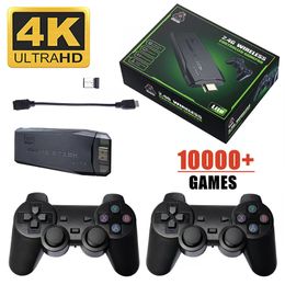 Portable Game Players 4K HD Video Game Console TV Game Stick 32G 64G 10000 Games For PS1/FC/GBA Wireless Controller Retro Mini Handheld Game Player 230715