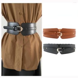 Belts Women's Dress Waist Cover Fashion All-in-one Wide Belt Elastic Vintage For Metal Buckle