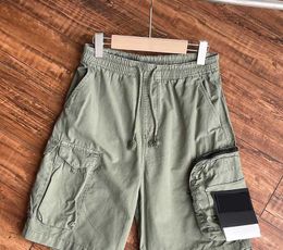 Mens Shorts Stones Island Designers Cargo Pants Badge Patches Summer Sweatpants Sports Big Pocket Overalls Trousers Zippper Hot Sale