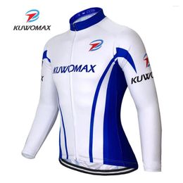 Racing Jackets KUWOMAX Long Sleeve Quick Dry Cycling Jerseys Pro Team Sportswear Bicycle Mountain Bike Clothing Ropa De Maillot.