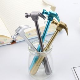 1Pcs Metallic Hammer Tools Stationery Creative Gel Pen Simulation School Office Supply Cute Kawaii Funny Gift Prize